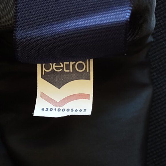 Petrol Black Bomber Jacket Full Zip Pockets WorkWear Casual Retro Gas/Oil Medium - Picture 13 of 14